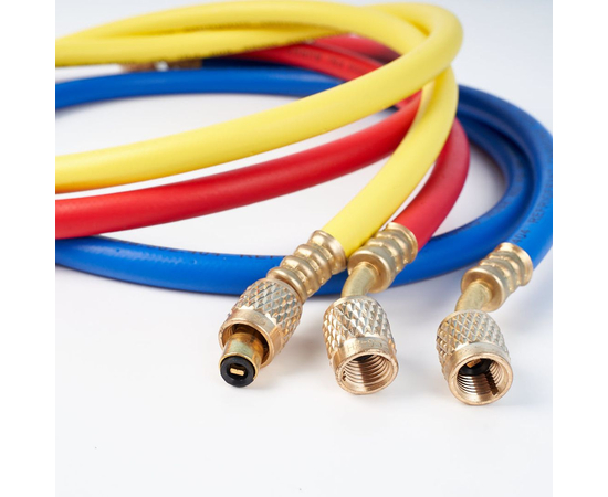Заправочные шланги DSZH-360-RYB набор 3шт по 1.5м, 1/4" SAE, до 34 бар, фото , изображение 3