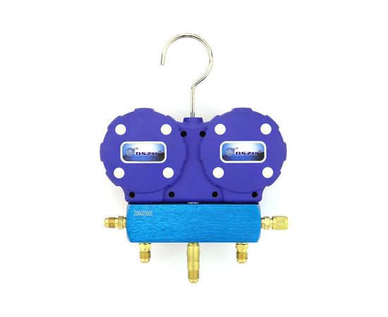 Манометрическая станция DSZH WK-C3601S (R22/134/404/410; 2-х вентильная; шланги 1/4" SAE - 90см), фото , изображение 2