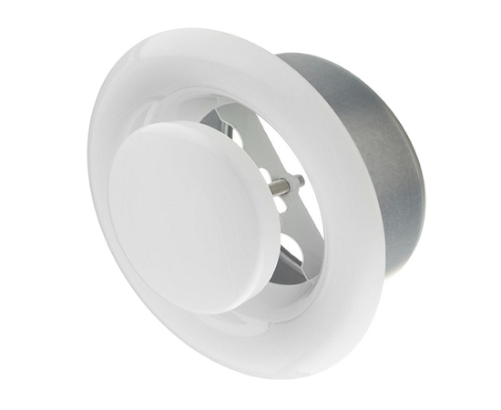 Диффузор вытяжной металлический белый 250мм, фото 