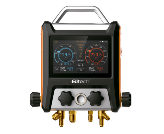 Цифровой манометрический 4х вентильный коллектор Elitech  MS-4000, фото 