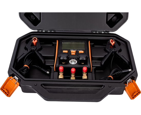 Цифровой манометрический 2х вентильный  коллектор Elitech MS-1000 (в кейсе), фото , изображение 6