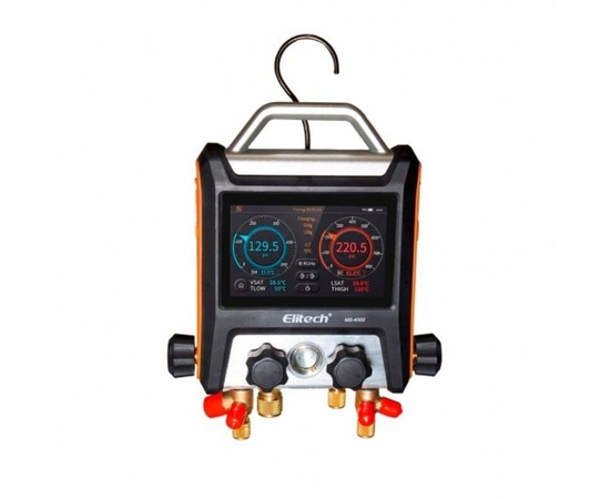 Цифровой манометрический 4х вентильный коллектор Elitech  MS-4000, фото , изображение 2