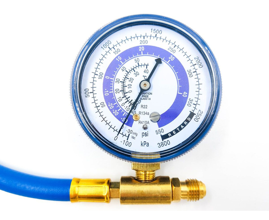 Манометрический коллектор FC-BR801G70BL (R22/134/410, до 38бар, шланг 20см), фото , изображение 4