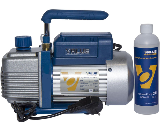 Вакуумный насос Value VE125N (1ст., 70 л/мин, 20 Па, 7.1 кг), фото , изображение 3