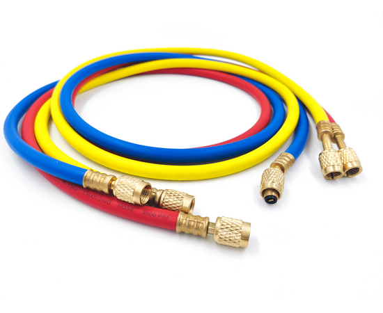 Шланг заправочный DSZH - 360-RYB-P - 1.5м, 1/4" SAE, до 41 Bar, фото , изображение 5