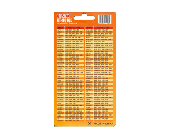 Qunda KT-9018E (universal 4000 in1) ПДУ для кондиционеров, фото , изображение 2