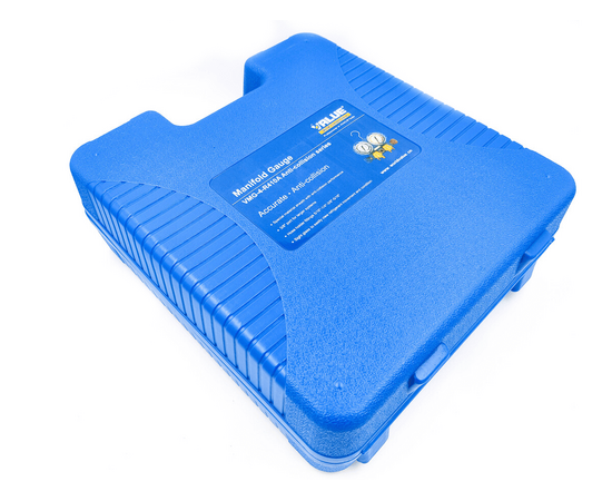 Манометрический коллектор Value VMG-4-R410A (R22, R134a, R410a, R407C; 4-х вентильный; 4 шланга 120 см; манометры 80 мм; упак. кейс), фото , изображение 7