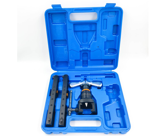 Вальцовка эксцентриковая Value VFT-808U-MI (2 плашки 1/4" - 3/4" и 6мм - 19мм; с ограничителем подачи трубы; в кейсе), фото 