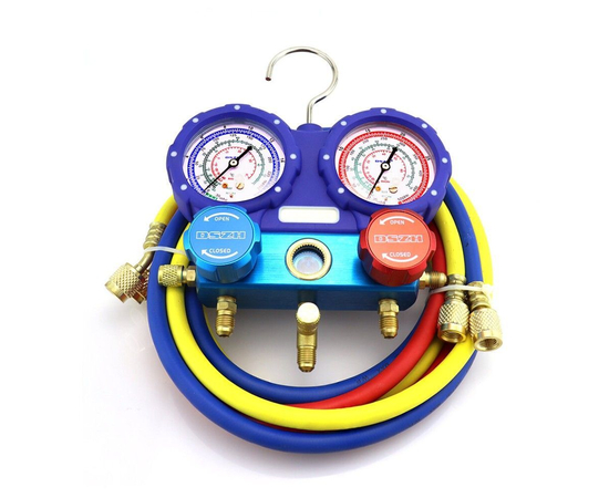 Манометрическая станция DSZH WK-C3602S (R22/32/134/410; 2-х вентильная; шланги 90см, 2 адаптера AD89), фото , изображение 2