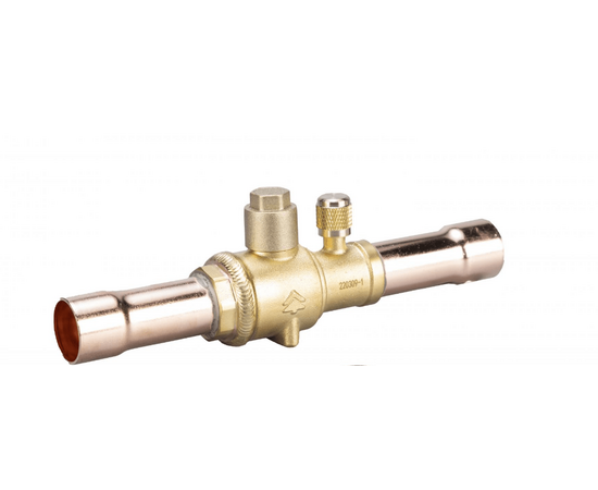 Шаровый вентиль QFT-6V, 1/4", пайка, серв.штуцер, фото 