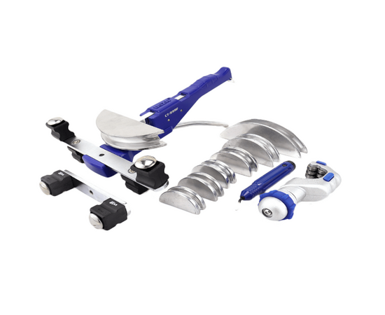 Трубогиб арбалетный DSZH CT-999F (алюминиевые колодки (1/4"; 5/16"; 3/8"; 1/2"; 5/8"; 3/4"; 7/8", в кейсе с труборезом и риммером), фото , изображение 2