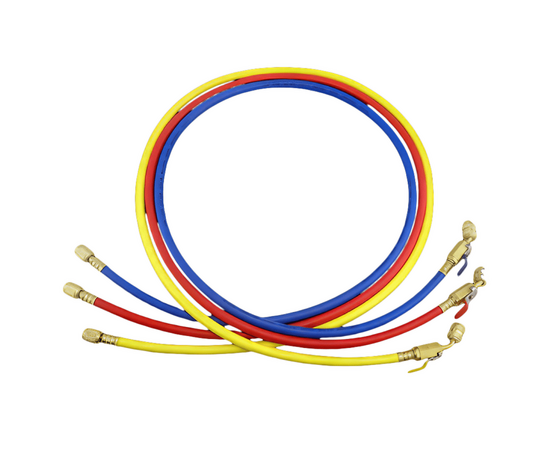 Заправочные шланги с вентилями DSZH CT-360-RYB-HV  1.5м, 1/4" SAE, до 55 Bar, фото , изображение 4