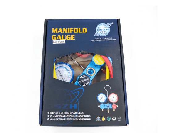 Манометрический коллектор DSZH CT-436G (R22/32/134/410, 4-х вентильный, шланги 90см 4шт.), фото , изображение 4