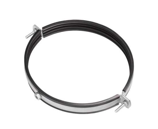 Хомут для воздуховода с резиновой прокладкой, гайка М10, 560мм, фото 