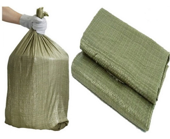 Мешок (50 шт) полипропиленовый 55x95см зеленый, фото 