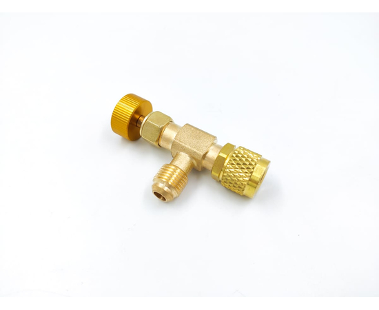 Вентиль с нажимом на ниппель FC-34C(HC-1224) гайка 1/4"(R22), штуцер 5/16", до 20 bar, фото 