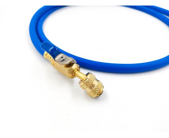 Шланг заправочный с вентилем DSZH CT-360-RYB-HV 1.5м, 1/4" SAE, до 55 Bar, фото , изображение 6