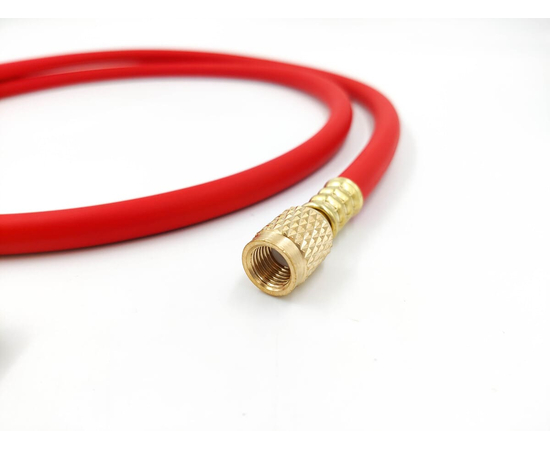 Шланг заправочный с вентилем DSZH CT-360-RYB-HV 1.5м, 1/4" SAE, до 55 Bar, фото , изображение 2