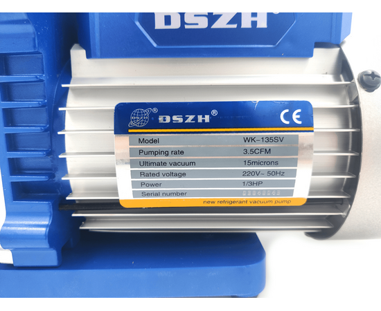 Вакуумный насос DSZH WK 135SV (1ст., 100 л/мин, 8.0 кг, вакуумметр, соленоидный вентиль), фото , изображение 11