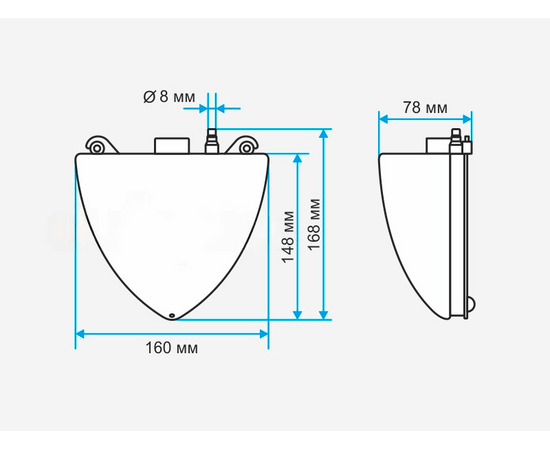 Помпа дренажная BAVIS Tank H-40 накопительная 0.25л, 40 л/ч, 19 Дб, фото , изображение 8