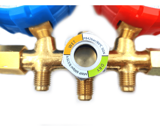 Манометрическая станция FavorCool CT-536G - R22/134/404/410; 2 вентильный, шланги 0,9м SAE 1/4", фото , изображение 6