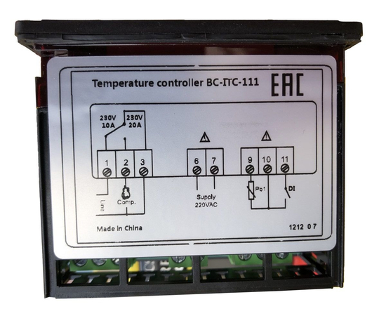 Контроллер Becool BC-ITC-111 (1 реле / 1 датчик / 230B), фото , изображение 4