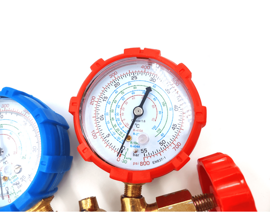 Манометрическая станция FavorCool CT-536G - R22/134/404/410; 2 вентильный, шланги 0,9м SAE 1/4", фото , изображение 5