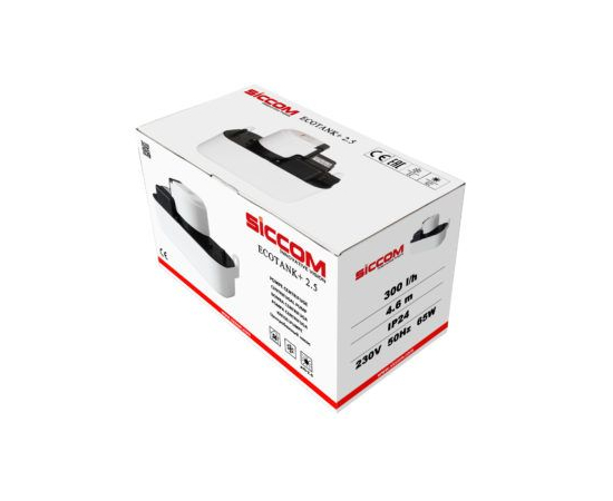 Помпа дренажная Siccom EcoTank 2,5L (накопительная, 800 л/ч, h-4.6 м), фото , изображение 2