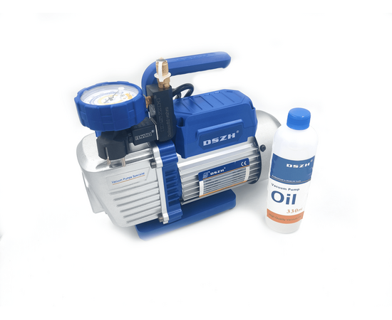 Вакуумный насос DSZH WK 135SV (1ст., 100 л/мин, 8.0 кг, вакуумметр, соленоидный вентиль), фото , изображение 2