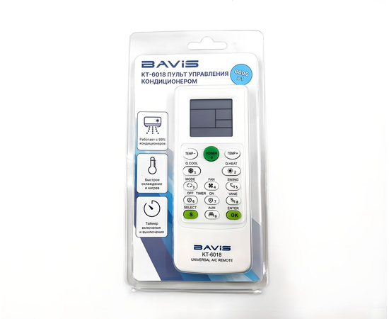 BAVIS KT-6018 (6000 в 1) универсальный ПДУ для кондиционеров, фото , изображение 3