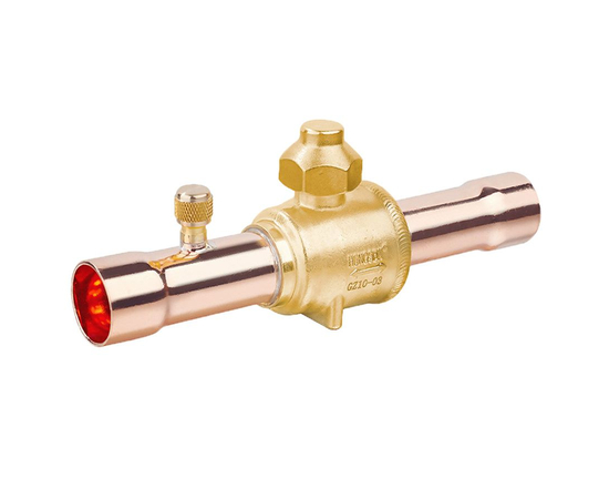 Шаровый вентиль HBC-42V, 1 5/8", пайка, серв.штуцер, фото 