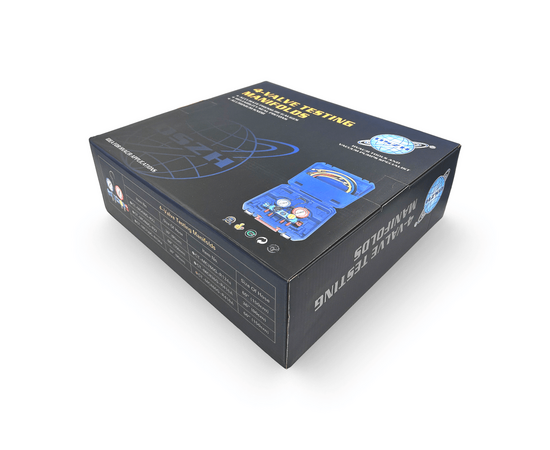 Манометрическая станция DSZH CT-860G-R410A (R22/134/404/410, 4-х вентильный, шланги 150см 4шт.), фото , изображение 11