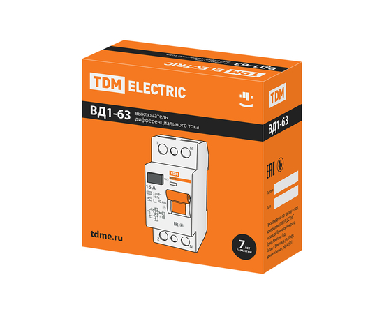 TDM УЗО ВД1-63 2/16А 30мА, фото , изображение 7