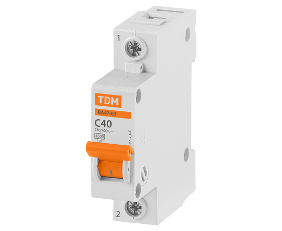 Автоматический выключатель TDM ВА47-63 1/40А, фото 