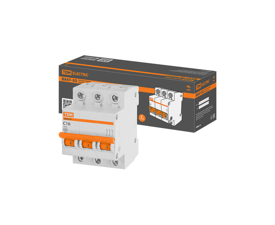 Автоматический выключатель TDM ВА47-63 3/16А, фото , изображение 5