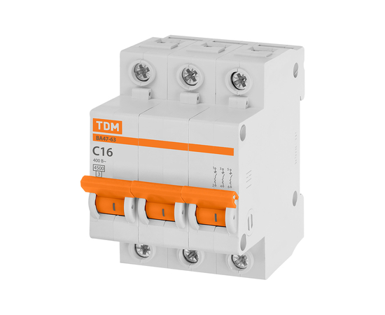 Автоматический выключатель TDM ВА47-63 3/16А, фото 
