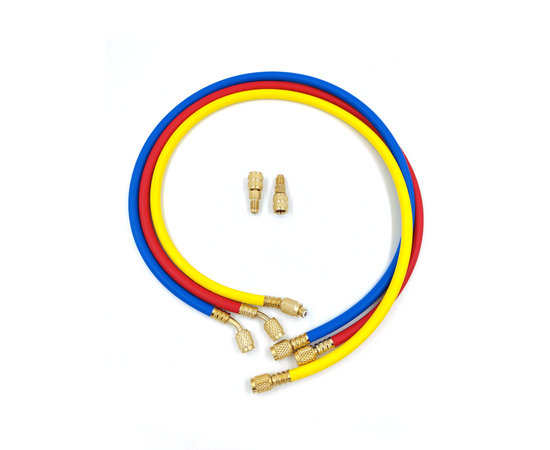 Манометрическая станция DSZH WK-C3602S (R32/134/407/410; 2-х вент; шланги 0.9м до 55 Bar-1/4"SAE, 2 адаптера AD89), фото , изображение 8