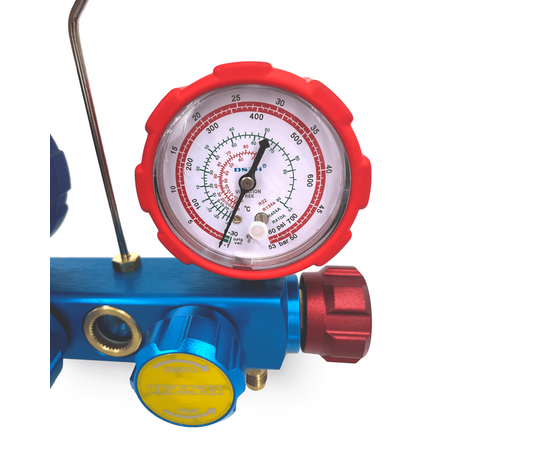 Манометрическая станция DSZH CT-860G-R410A (R22/134/404/410, 4-х вентильный, шланги 150см 4шт.), фото , изображение 5