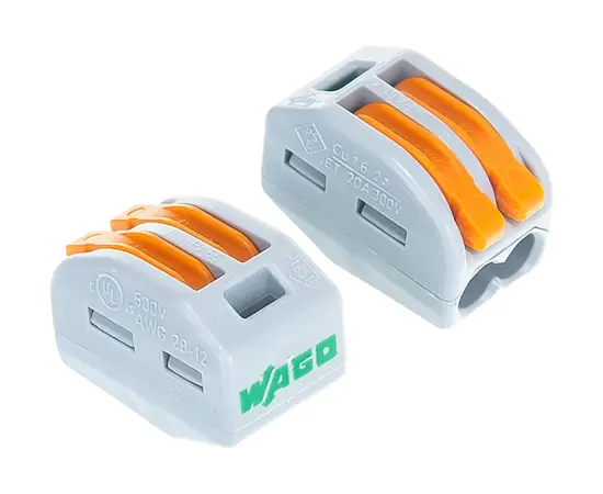 Соединительная клемма WAGO 222-412 (б/пасты на 2 провода), фото , изображение 2