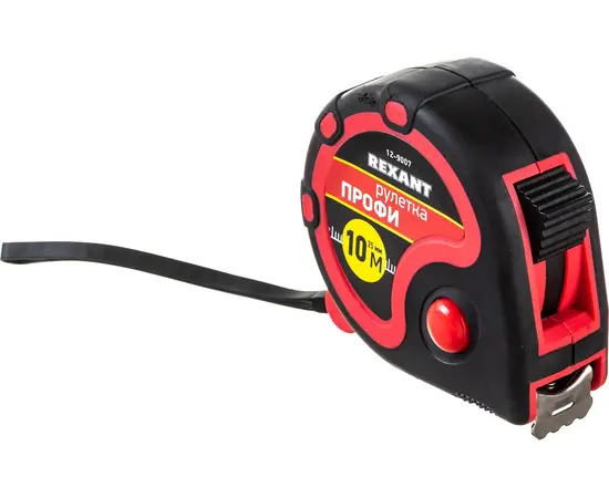 Рулетка "Профи" прорезиненный корпус 10м*25мм Rexant, фото , изображение 5
