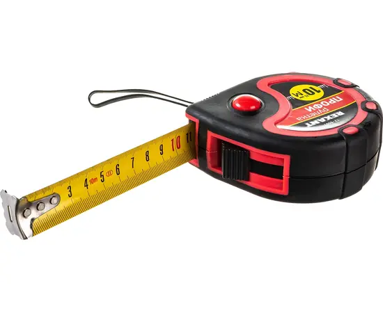 Рулетка "Профи" прорезиненный корпус 10м*25мм Rexant, фото , изображение 6