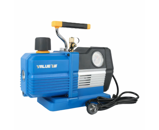 Вакуумный насос Value VRP-6DV (2ст; 170 л/мин; 0,2 Па; 11,5 кг, вакуумметр, соленоидный клапан), фото , изображение 3