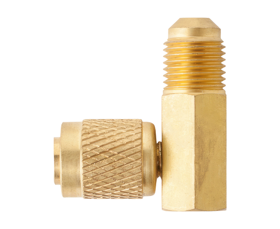 Адаптер Value V-03 (угол 90 гр., штуцер 5/16"-R410A; гайка 1/4"-R22), фото , изображение 2