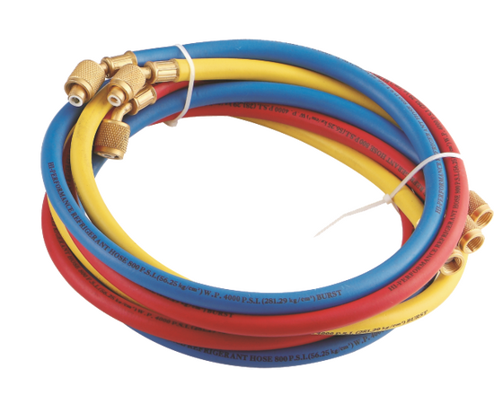 Манометрический коллектор Value VMG-2-R410A (2-х вентильный; 3 шланга 120 см; манометры 80 мм; упак. кейс), фото , изображение 3