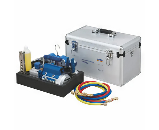 Набор инструментов Value VTB-5A (в алюминиевом кейсе: вакуумный насос, коллектор, шланги, вальцовка, труборез, труборасширитель, риммер), фото , изображение 2