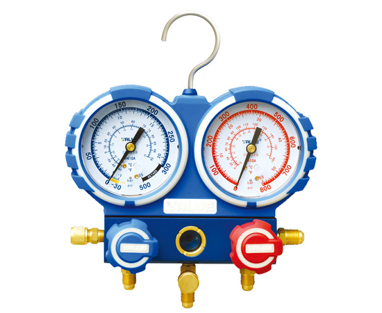 Набор инструментов Value VTB-5B-I (в кейсе: коллектор для R22,R134A,R407C,R410A; шланги; вальцовка; 2 трубореза; ример), фото , изображение 3