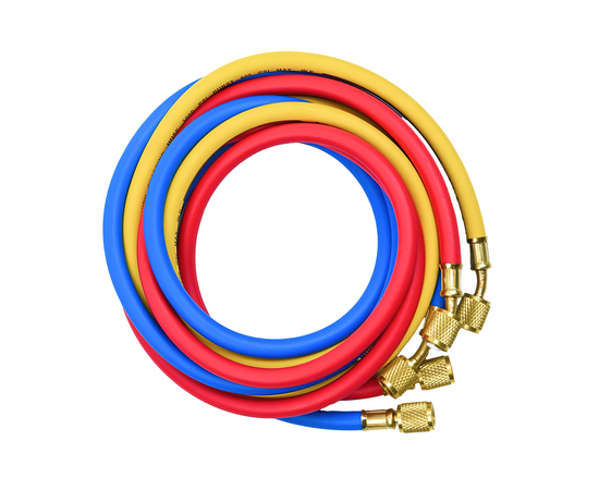 Заправочные шланги Becool BCH6 R410 (1.8 м; 1/4"-5/16" SAE; набор для R410, до 41 Bar), фото 