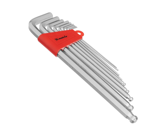 Набор ключей-шестигранников "MATRIX" 9 шт. (1.5, 2, 2.5, 3, 4, 5, 6, 8, 10мм), фото , изображение 3