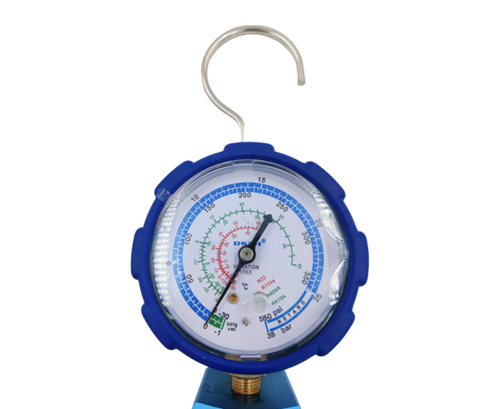 Манометрический коллектор DSZH WK-467GL (R22/134/404/410; 1 вентильный, с манометром, без шлангов), фото , изображение 2