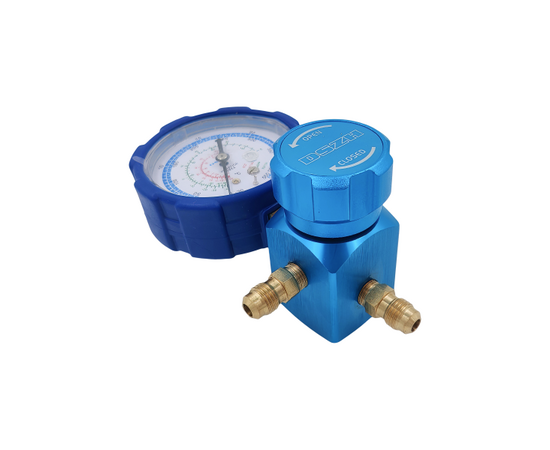 Манометрический коллектор DSZH WK-467GL (R22/134/404/410; 1 вентильный, с манометром, без шлангов), фото , изображение 3